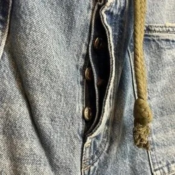 Free People Moxie Barrel Paint Splatter Jeans - Picture 7 of 9